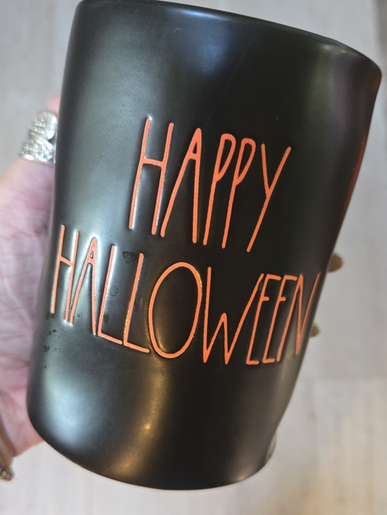 Rae Dunn Other - Rae Dunn "Happy Halloween" Black Dimpled Ceramic Holder